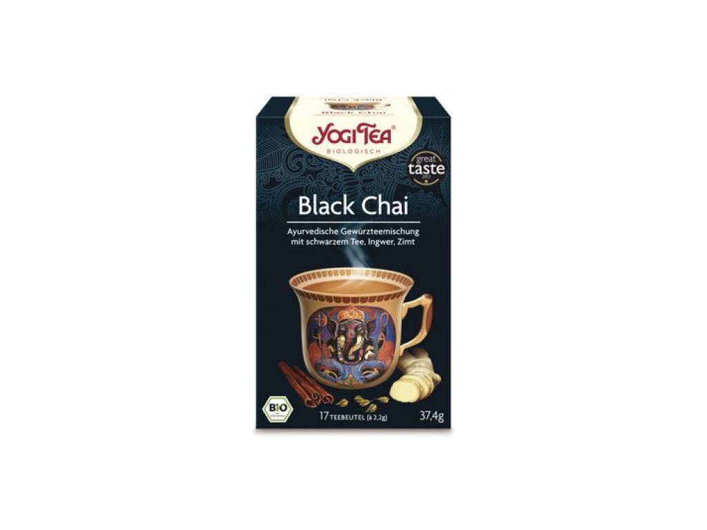 6 x Yogi Bio Černý čaj Black Chai 17 pytlíků