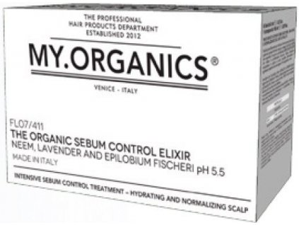 my organics the organic sebum control elixir neem lavender and epilobium fischeri 6 vials