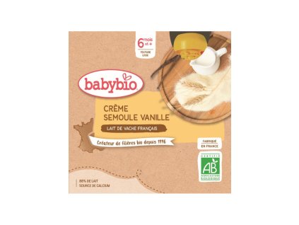 BABYBIO krém vanilka krupička 4x85g