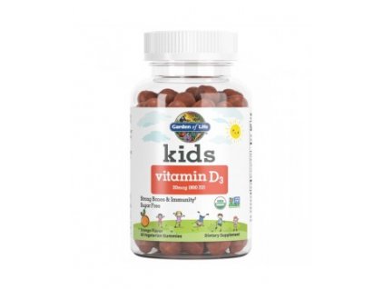 kids organic vitamin D3 orange 60 gummy 300x360