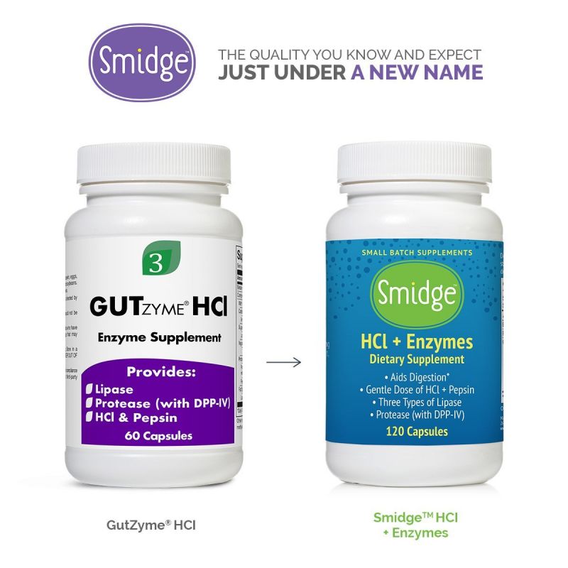 Smidge HCl trávicí enzymy 120 kapslí