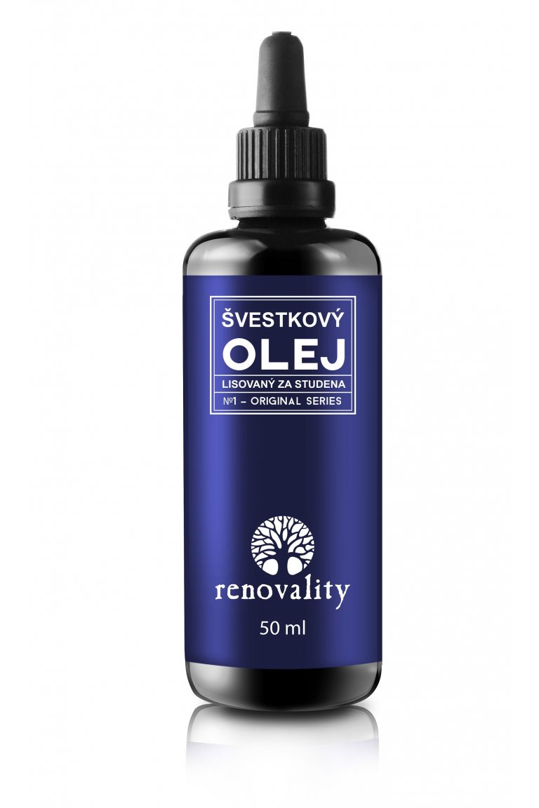 Švestkový olej lisovaný za studena 50 ml Renovality