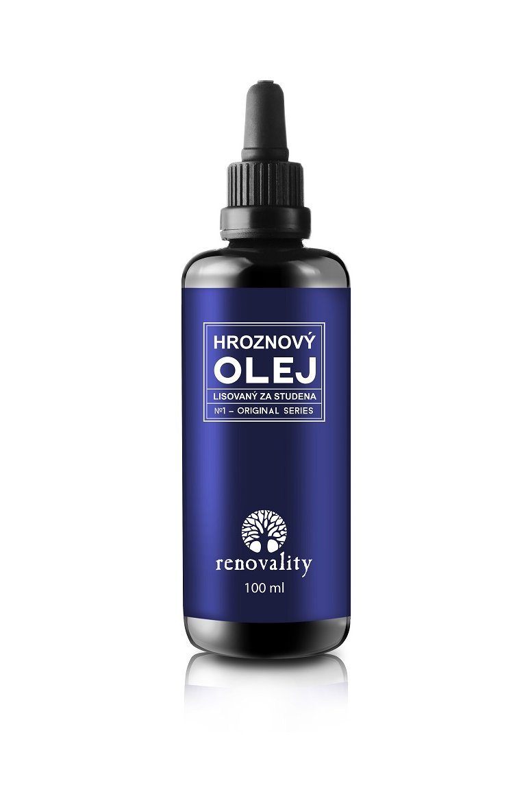 Renovality Hroznový olej za studena lisovaný ze semen 100 ml