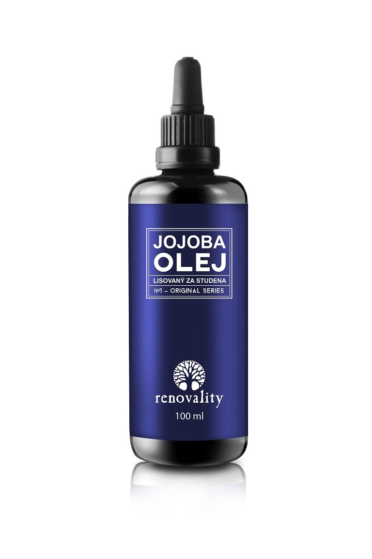 Renovality Jojobový olej 100 ml lisovaný za studena s pipetkou