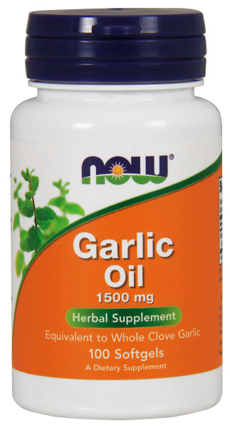 NOW Garlic Oil, česnekový olej, 1500 mg x 100 softgel kapslí