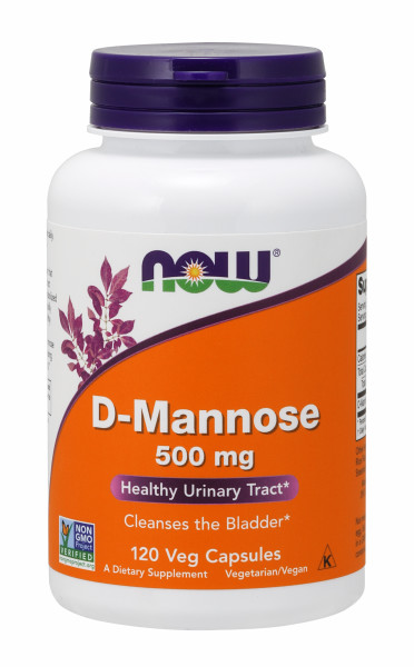 NOW D-Manóza, 500 mg x 120 rostlinných kapslí