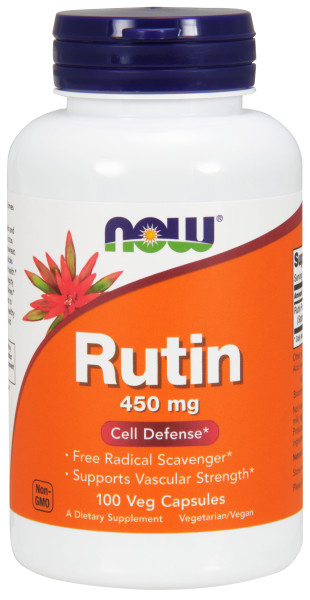 NOW Rutin, 450 mg x 100 rostlinných kapslí