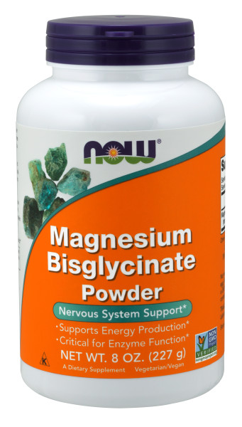 NOW Magnesium Bisglycinate (hořčík bisglycinát), prášek, 227 g