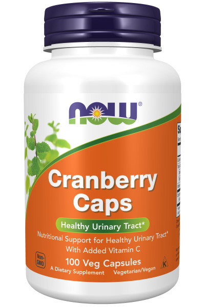 NOW Cranberry Caps, Brusinka, 700 mg x 100 rostlinných kapslí