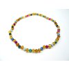 Jantarový náhrdelník s mnohobarevným achátem - 43 cm