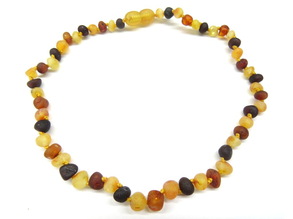 181 jantarove koralky pro deti kulate matne multicolor
