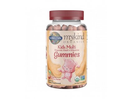 Mykind Organics Multi Gummies Pro Deti z organickeho ovoce cherry 500x600