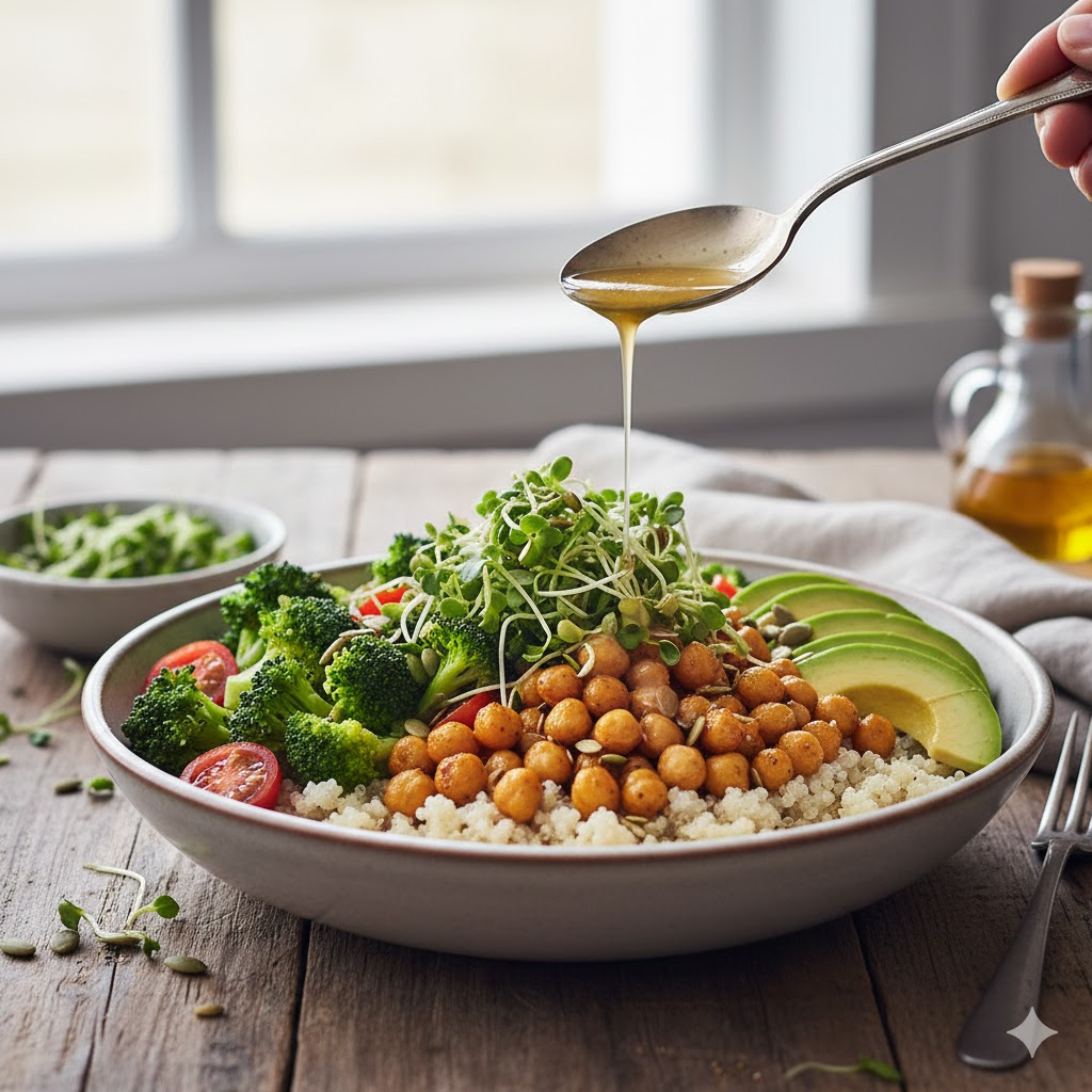 Křupavá miska s klíčky a avokádem