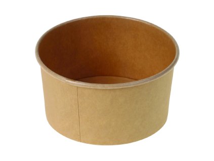 Miska papírová na salát 1000 ml, ⌀150 mm hnědý kraft