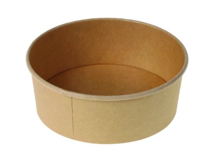 Miska papírová na salát 1300 ml, ⌀185 mm hnědý kraft