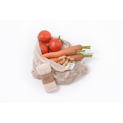 Sieťové vrecko z biobavlny na ovocie a zeleninu - Casa Organica