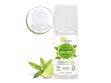 Fleurance Nature deodorant citron verbena skleneny flakon amb