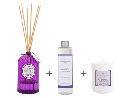 Plantes et Parfums Vysokohorska levandule SADA difuzer nahradni napln svicka