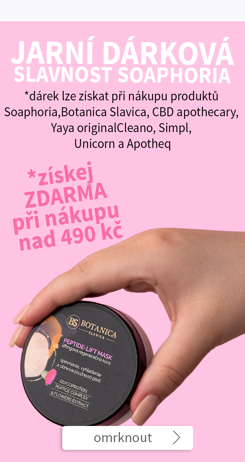Soaphoria dárek zdarma maska