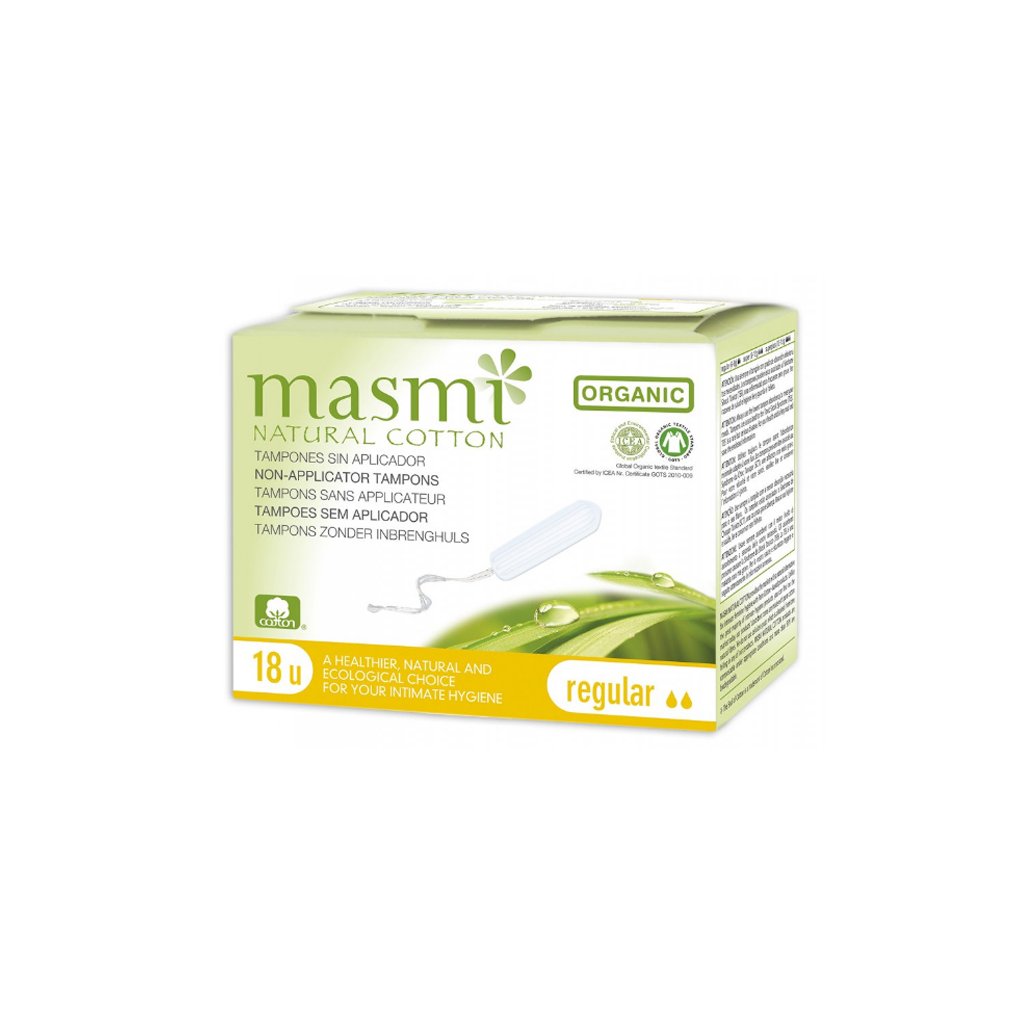 masmi tampony z organicke bavlny regular 18ks