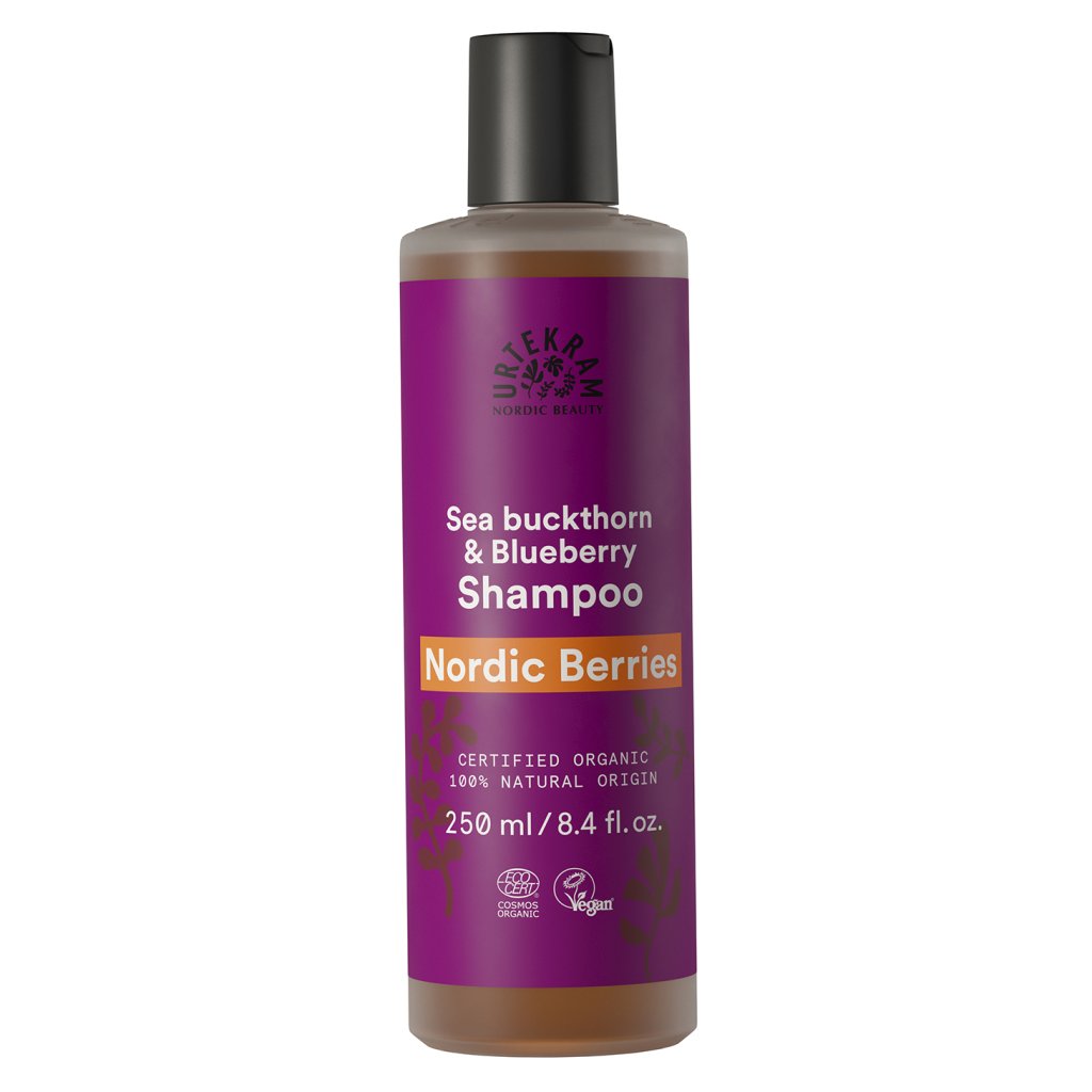 urtekram sampon nordic berries na poskozene vlasy 500ml bio