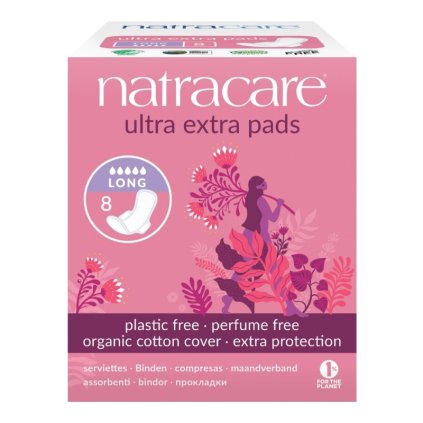 natracare menstruacni vlozky ultra extra long s kridelky 8ks