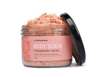 almara soap telovy scrub strawberry cream 180g