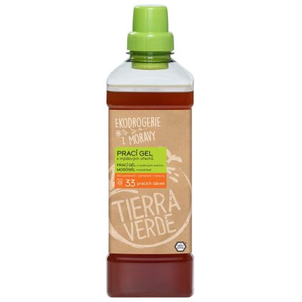 tierra verde praci gel z mydlovych orechu s bio pomerancovou silici 1 l