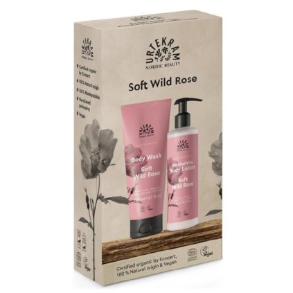 urtekram darkova sada divoka ruze sprchovy gel a telove mleko