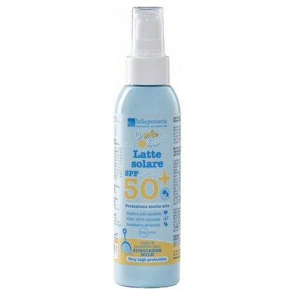 laSaponaria Opalovací mléko pro děti a citlivou pokožku SPF 50+ BIO 125 ml