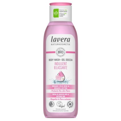 lavera pecujici sprchovy gel s divokou ruzi 250 ml