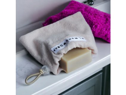 almara soap textilni sacek na mydlo ruzovy 1