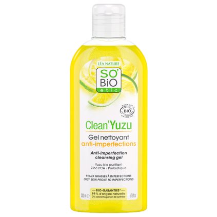 so bio etic gel cistici proti nedokonalostem pleti clean yuzu 200 ml bio