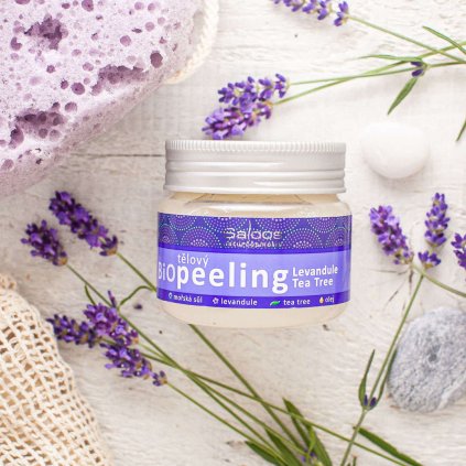 saloos bio telovy peeling levandule tea tree 140 ml