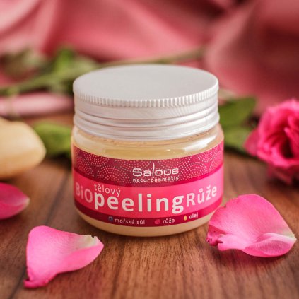 saloos bio telovy peeling ruze 140 ml