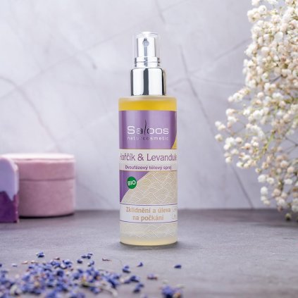 saloos bio dvoufazovy telovy sprej horcik levandule 100ml
