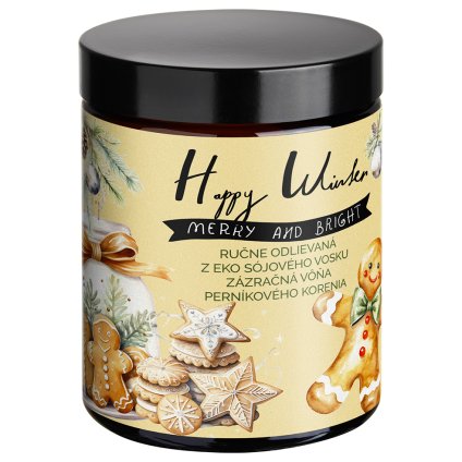 soaphoria happy winter vanocni sojova svicka s pernickovou vuni 210 ml