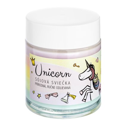 unicorn by soaphoria rucne odlevana sojova svicka 125 ml