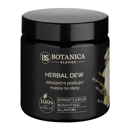 botanica slavica herbal dew rebalansacna maska pre leskle vlasy bez pocitu mastnoty 120 ml