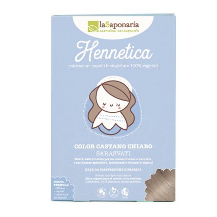 lasaponaria prirodni barva na vlasy sarasvati bio svetle hneda 100 g