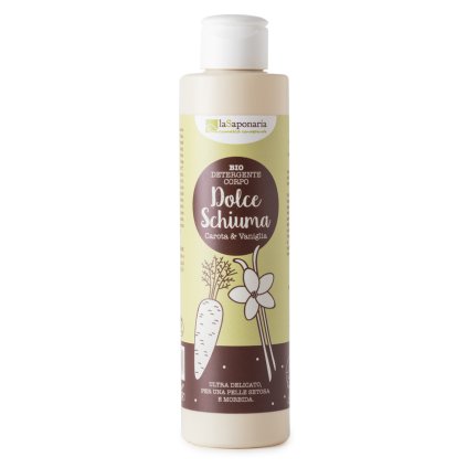 lasaponaria jemny cistici sprchovy gel s mrkvi a vanilkou bio 200 ml