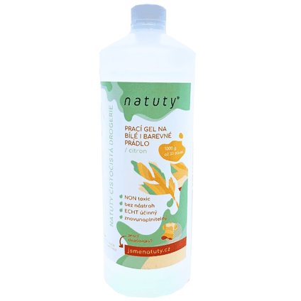 natuty praci gel na bile i barevne pradlo s vuni citronu 1 l