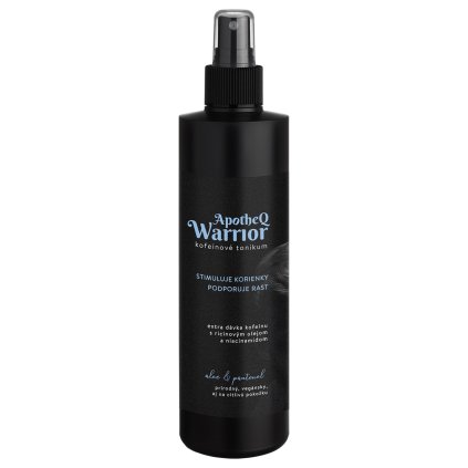 warrior by apotheq kofeinove tonikum proti vypadavani vlasu 250 ml