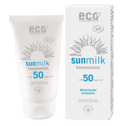 eco cosmetics opalovaci mleko spf 50 sensitive bio 75 ml