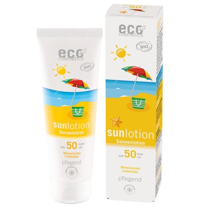 eco cosmetics opalovaci mleko spf 50 bio 125 ml