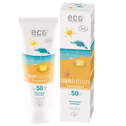 eco cosmetics opalovaci mleko neutral bez parfemace spf 50 bio