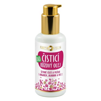 purity vision ruzovy cistici olej s arganem jojobou a vit e bio 100 ml