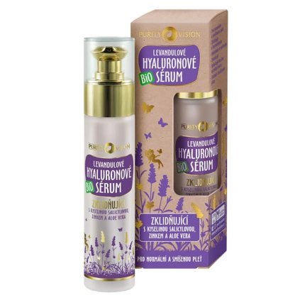 purity vision zklidnujici levandulove hyaluronove serum bio 50 ml