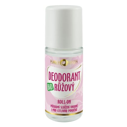 purity vision ruzovy deodorant roll on bio 50 ml