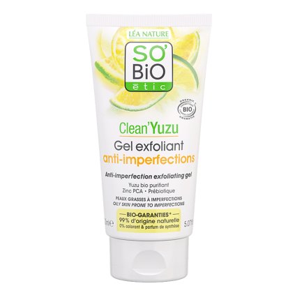 so bio etic gel pletovy exfoliacni clean yuzu bio 150 ml